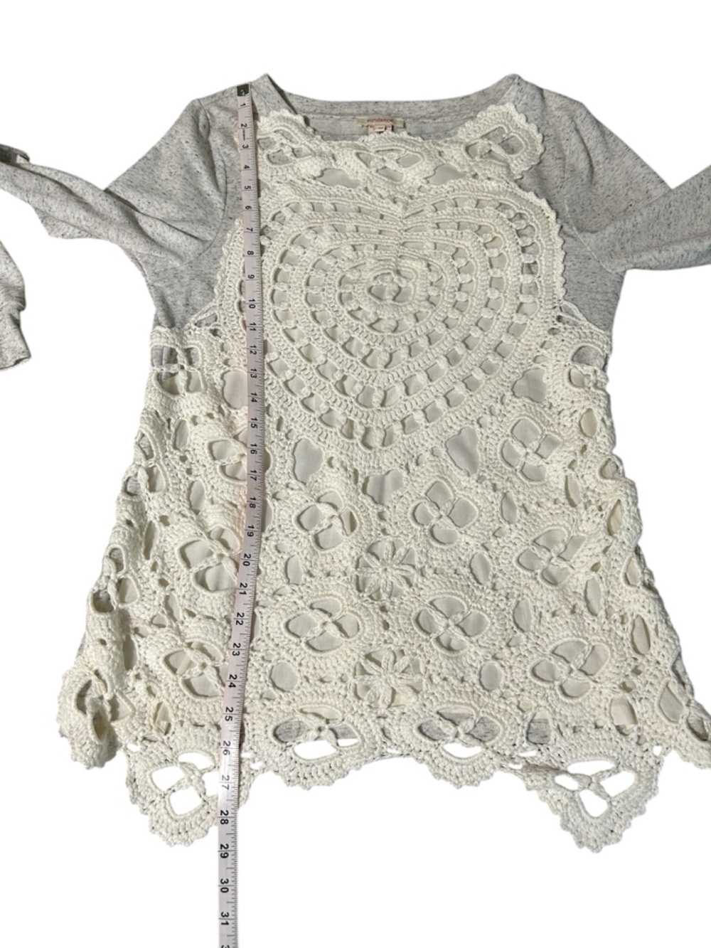 Sundance CrochetLace Overlay Top Boho Cream Gray
Long Sleeve
Medium - Picture 8 of 9
